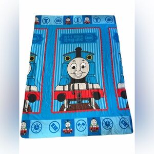 Vintage Thomas the Tank Engine Twin Comforter Blue Train